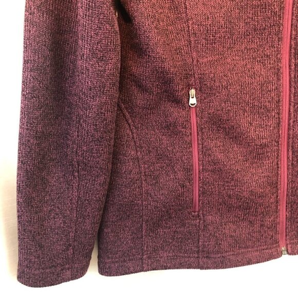 Spyder Full Zip Textured Burgundy Jacket Ladies Lg - Picture 6 of 14